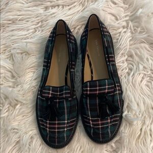 Ann Taylor Plaid Loafers with Tassels size 7 excellent condition see all photos